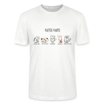 Carte de café pour chat - T-shirt bio CRAFTER Stanley Stella Unisexe - blanc - Devant - Alina (178cm) & Michal (187cm)
