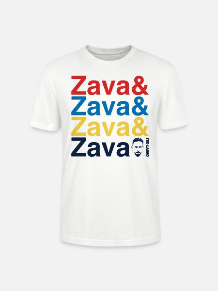 Ted Lasso Zava Schriftzug Bunt - Stanley/Stella Unisex Bio-T-Shirt CRAFTER - Weiß