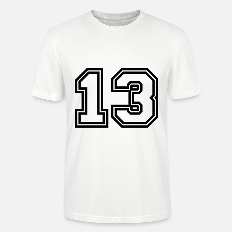 13 Symbole numérique - T-shirt bio CRAFTER Stanley Stella Unisexe - blanc