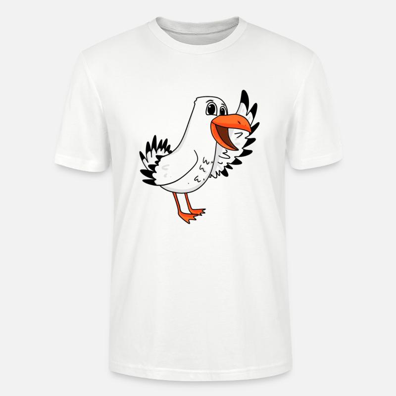 Möwe Begrüßung - Stanley/Stella Unisex Bio-T-Shirt CRAFTER - Weiß