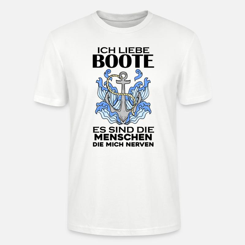 Boote Motorboot Boot - Stanley/Stella Unisex Bio-T-Shirt CRAFTER - Weiß