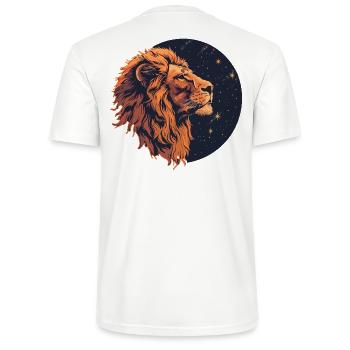 Lion with starry sky - Stanley/Stella CRAFTER Unisex Organic T-Shirt - white - Back - Michal (187cm)