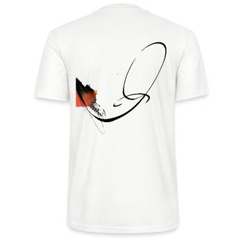 Dance of Lines - Stanley/Stella CRAFTER Unisex Organic T-Shirt - white - Back - Michal (187cm)
