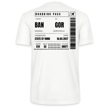 Boarding paa - T-shirt bio CRAFTER Stanley Stella Unisexe - blanc - Dos - Michal (187cm)