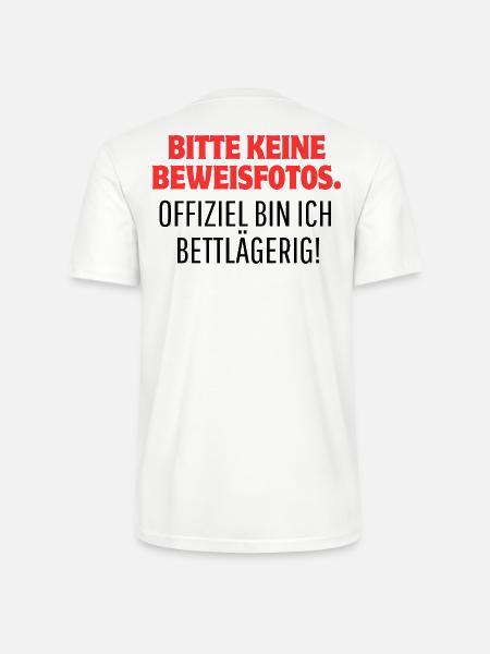 Lustiges Shirt - Bitte keine Beweisfotos! - Stanley/Stella Unisex Bio-T-Shirt CRAFTER - Weiß