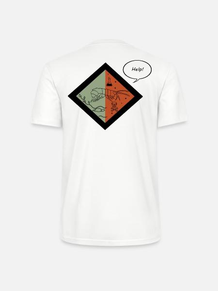 Krustentier-Labor-Symbiose Zweifarbiges Design - Stanley/Stella Unisex Bio-T-Shirt CRAFTER - Weiß
