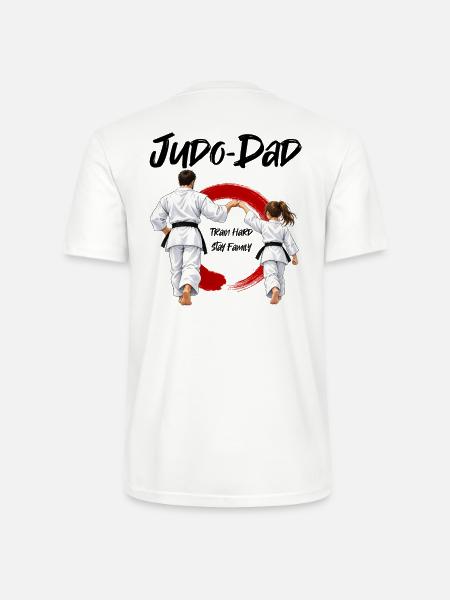 Judo Dad mit Tochter - Stanley/Stella Unisex Bio-T-Shirt CRAFTER - Weiß