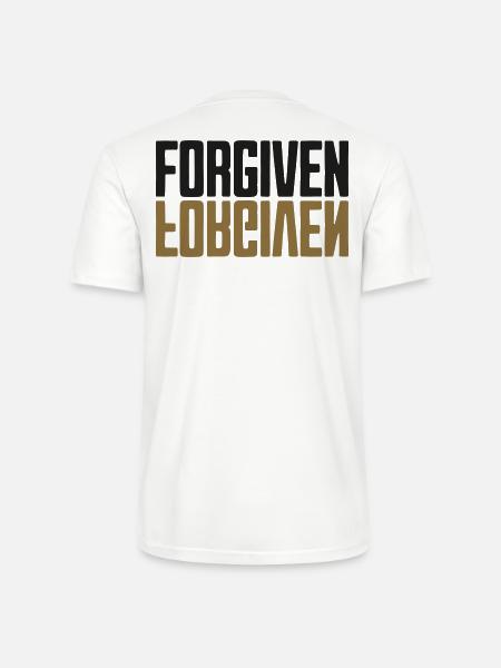 Forgiven Spiegel Design Schwarz Gold - Stanley/Stella Unisex Bio-T-Shirt CRAFTER - Weiß