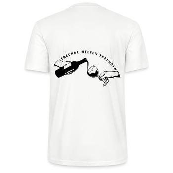 Freunde helfen Freunden - Stanley/Stella Unisex Bio-T-Shirt CRAFTER - Weiß - Hinten - Michal (187cm)