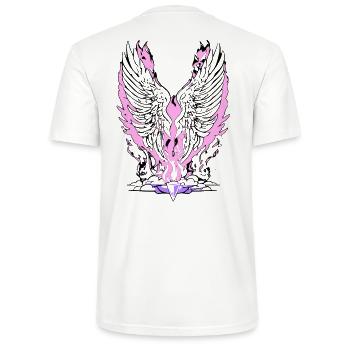 2reborn Angelwings fire blades 2 - Stanley/Stella Unisex Bio-T-Shirt CRAFTER - Weiß - Hinten - Michal (187cm)