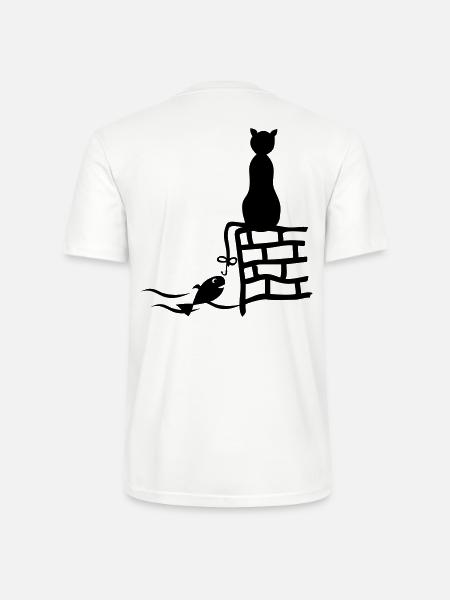 Fischer katze - Stanley/Stella Unisex Bio-T-Shirt CRAFTER - Weiß
