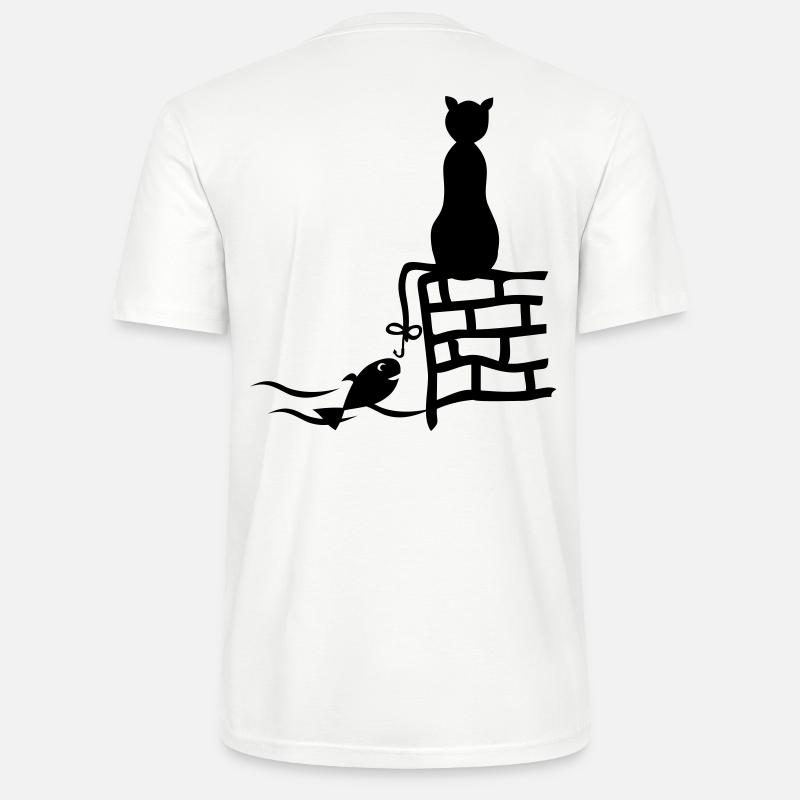 Fischer katze - Stanley/Stella Unisex Bio-T-Shirt CRAFTER - Weiß