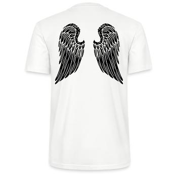 Engelsflügel Engel Flügel Rücken - Stanley/Stella Unisex Bio-T-Shirt CRAFTER - Weiß - Hinten - Michal (187cm)