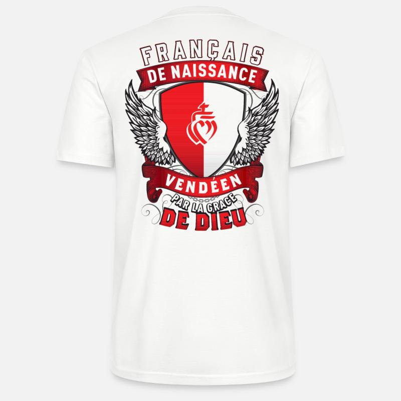 Vendéen Grâce de Dieu - T-shirt bio CRAFTER Stanley Stella Unisexe - blanc
