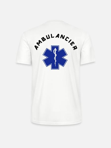 ambulancier logo 3 - Stanley/Stella Unisex Bio-T-Shirt CRAFTER - Weiß