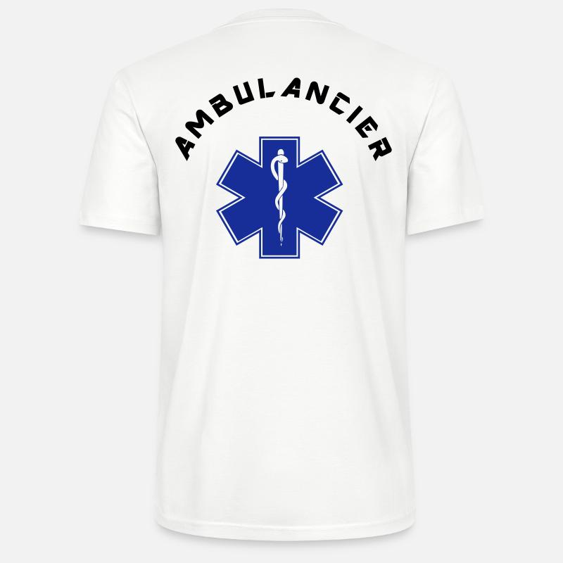 ambulancier logo 3 - Stanley/Stella Unisex Bio-T-Shirt CRAFTER - Weiß