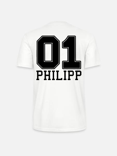 Philipp name first name - Stanley/Stella CRAFTER Unisex Organic T-Shirt - white