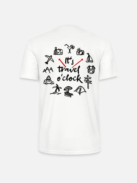 It's travel o'clock - Stanley/Stella CRAFTER Unisex Organic T-Shirt - white