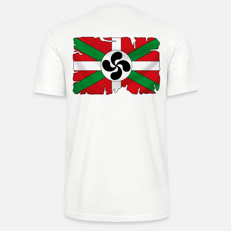 Drapeau Basque - T-shirt bio CRAFTER Stanley Stella Unisexe - blanc