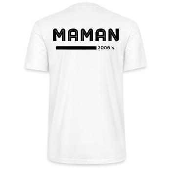 Maman Depuis 2006 Anniversaire Fete Des Meres - T-shirt bio CRAFTER Stanley Stella Unisexe - blanc - Dos - Michal (187cm)