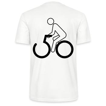 Radelnd durch den 50er - Stanley/Stella Unisex Bio-T-Shirt CRAFTER - Weiß - Hinten - Michal (187cm)