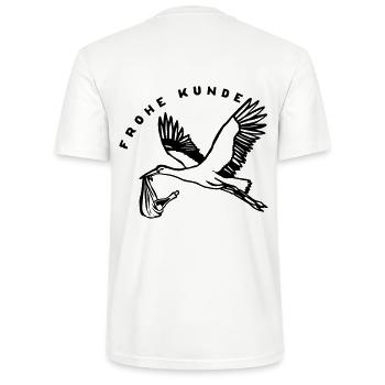 Frohe Kunde - Stanley/Stella Unisex Bio-T-Shirt CRAFTER - Weiß - Hinten - Michal (187cm)