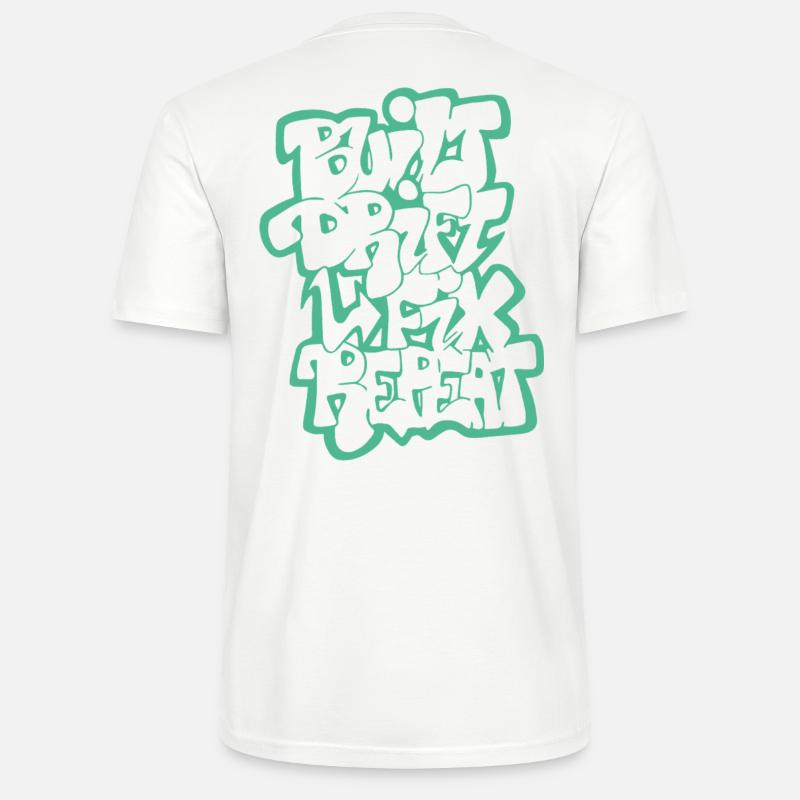 Built Drift Fix Repeat 04 - Stanley/Stella Unisex Bio-T-Shirt CRAFTER - Weiß