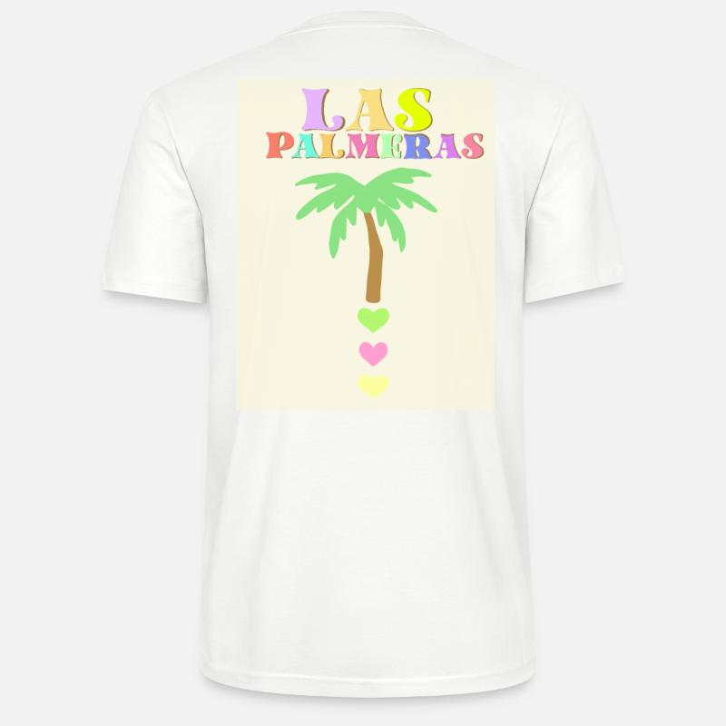 Pastellfarbene Palme - Stanley/Stella Unisex Bio-T-Shirt CRAFTER - Weiß