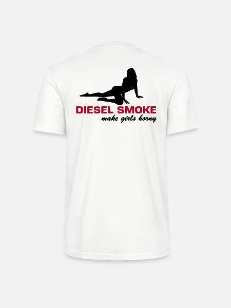 DIESEL SMOKE MAKE HORNY - Stanley/Stella CRAFTER Unisex Organic T-Shirt - white