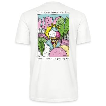 Ice cream - Stanley/Stella Unisex Bio-T-Shirt CRAFTER - Weiß - Hinten - Michal (187cm)