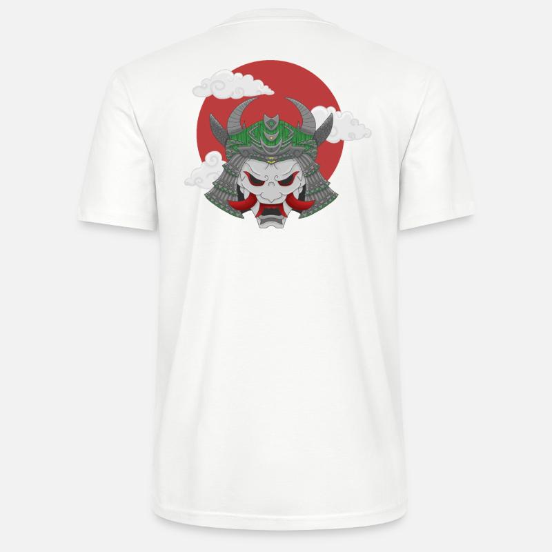 Oni x Samurai Graugrün - Stanley/Stella Unisex Bio-T-Shirt CRAFTER - Weiß