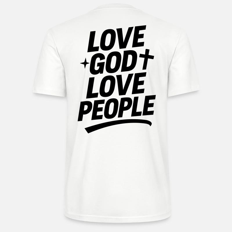 Liebe Gott und liebe Deinen Nächsten - Stanley/Stella Unisex Bio-T-Shirt CRAFTER - Weiß