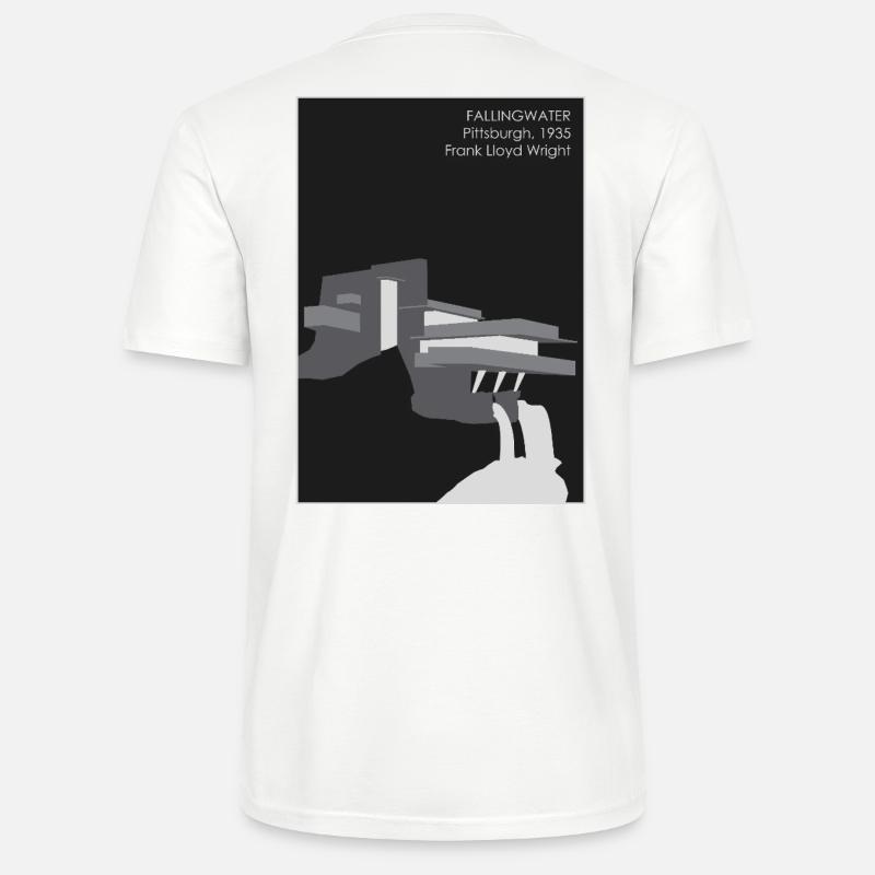 Moderne Architektur: Fallingwater - Stanley/Stella Unisex Bio-T-Shirt CRAFTER - Weiß