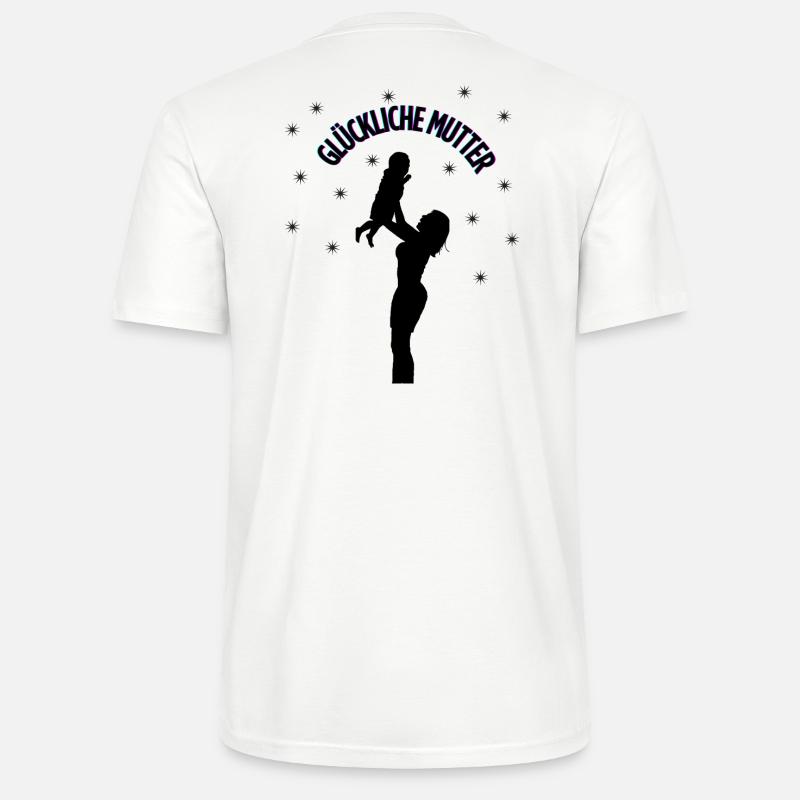 Maman heureuse – amour pur - T-shirt bio CRAFTER Stanley Stella Unisexe - blanc