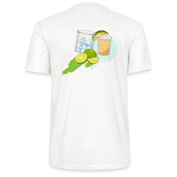 Fruit - Limonaden Design - Stanley/Stella Unisex Bio-T-Shirt CRAFTER - Weiß - Hinten - Michal (187cm)