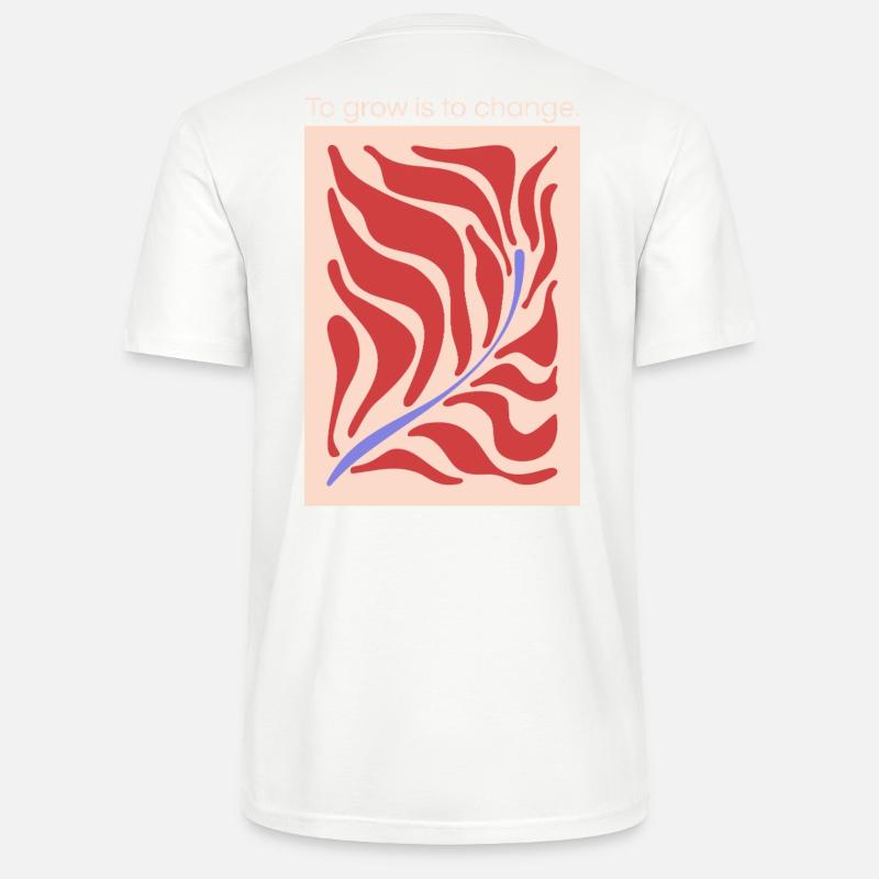 Growth through change – leaf shape pattern - Stanley/Stella CRAFTER Unisex Organic T-Shirt - white