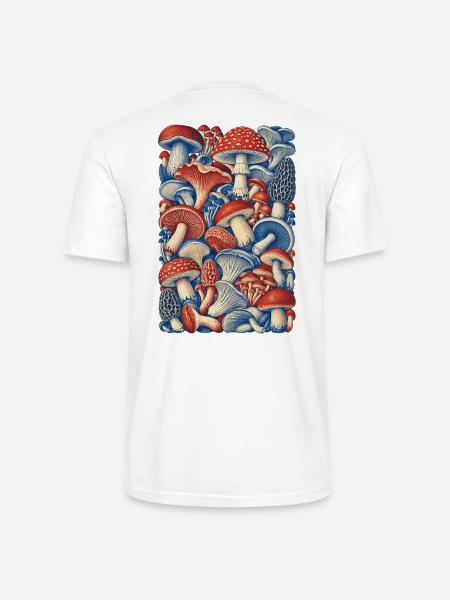 Waldboden-Panelpilz - Stanley/Stella Unisex Bio-T-Shirt CRAFTER - Weiß