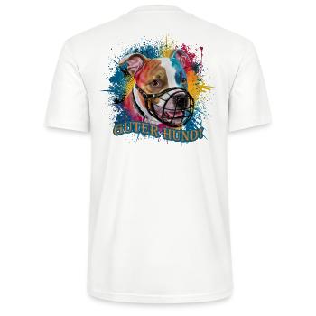 Guter Hund - Staffordshire Terrier - Stanley/Stella Unisex Bio-T-Shirt CRAFTER - Weiß - Hinten - Michal (187cm)
