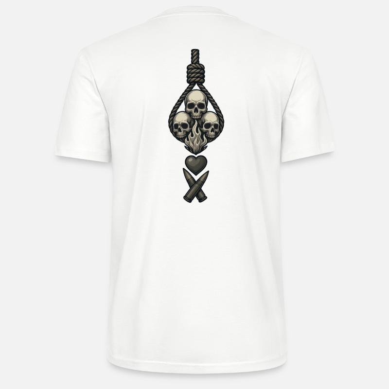 Avi Collection – Skulls & Flame - Stanley/Stella Unisex Bio-T-Shirt CRAFTER - Weiß