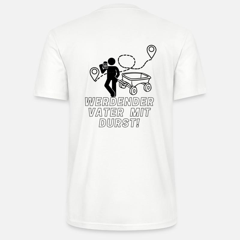 Werdender Vater mit Durst! - Stanley/Stella Unisex Bio-T-Shirt CRAFTER - Weiß