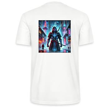 Akira - Stanley/Stella Unisex Bio-T-Shirt CRAFTER - Weiß - Hinten - Michal (187cm)