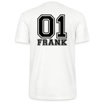 Frank - Name - Stanley/Stella CRAFTER Unisex Organic T-Shirt - white - Back - Michal (187cm)