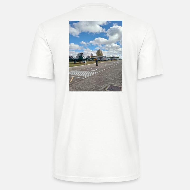 Aviation classique exposée - T-shirt bio CRAFTER Stanley Stella Unisexe - blanc