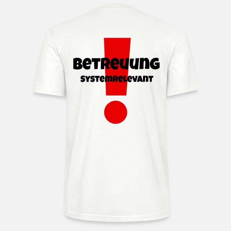 Betreuung systemrelevant Geschenkidee Pflege - Stanley/Stella Unisex Bio-T-Shirt CRAFTER - Weiß