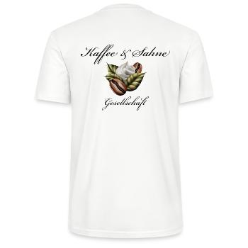 Kaffee & Sahne - Stanley/Stella Unisex Bio-T-Shirt CRAFTER - Weiß - Hinten - Michal (187cm)