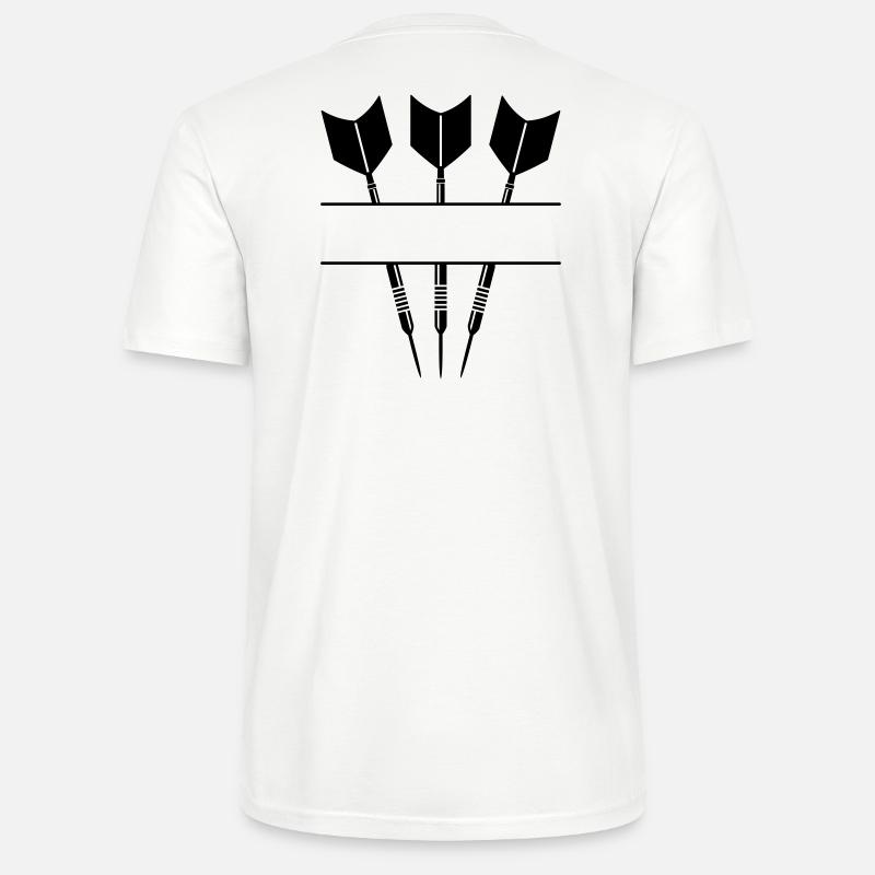 Drei Darts einfarbig mit Textzeile. - Stanley/Stella Unisex Bio-T-Shirt CRAFTER - Weiß