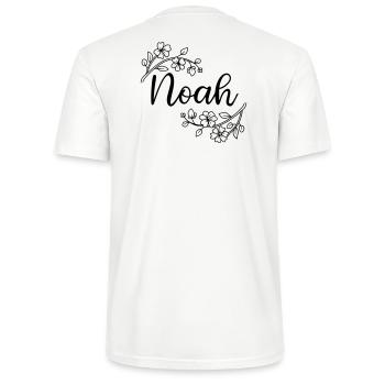 Noah | name of name | Vectorgraphic ! - Stanley/Stella Unisex Bio-T-Shirt CRAFTER - Weiß - Hinten - Michal (187cm)