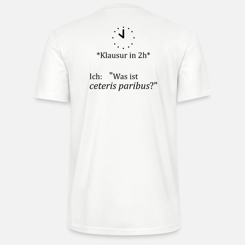 Unispruch "ceteris paribus" Geschenk, Studenten - Stanley/Stella Unisex Bio-T-Shirt CRAFTER - Weiß