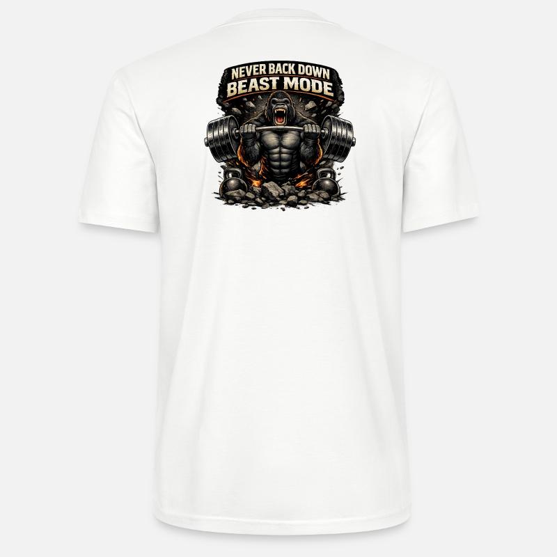 Beast Modus Kraftgorilla - Stanley/Stella Unisex Bio-T-Shirt CRAFTER - Weiß