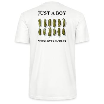 JUSTE UN GARÇON QUI ADORE LES CORNICHONS - Essiggurken - T-shirt bio CRAFTER Stanley Stella Unisexe - blanc - Dos - Michal (187cm)